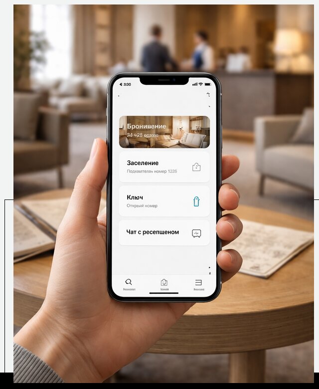Мобильное приложение для гостей отеля в Благовещенске, управление сервисом